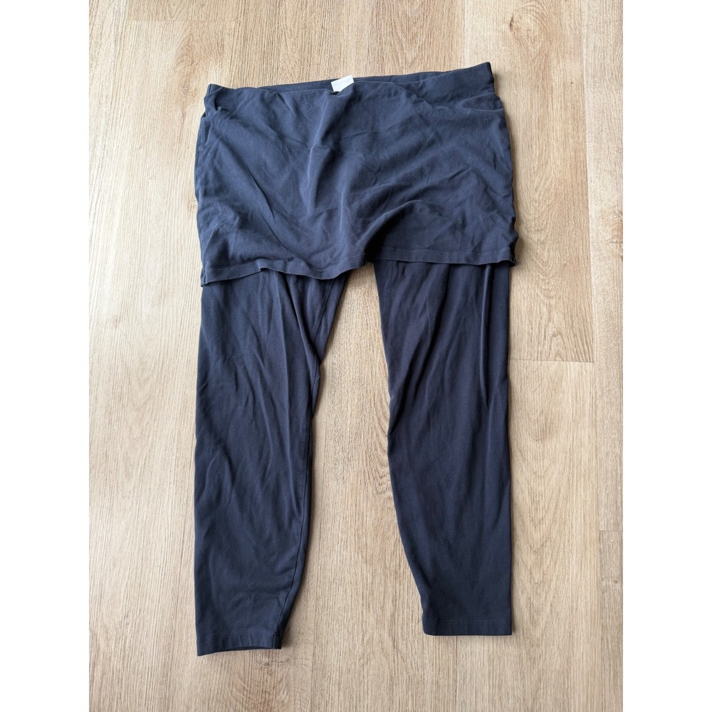 Cabi Navy Blue Skirted Leggings Women Large Style 5179 Cotton Spandex Activewear